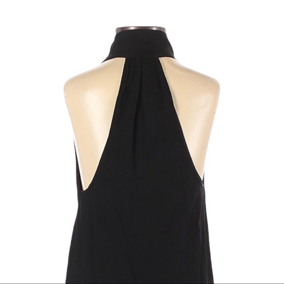 Tufi Duek Little Black Dress US 6 Sleeveless Ruffle V-Neck Mini Cocktail Prom - Picture 5 of 9